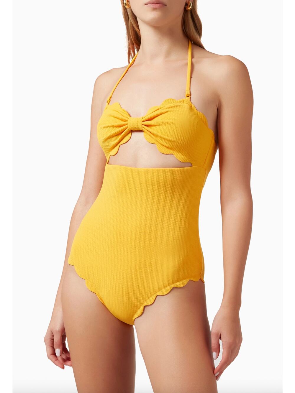 Marysia Swim Antibes Swimsuit Pre-consumer Yellow Cutout One Piece Womens Small